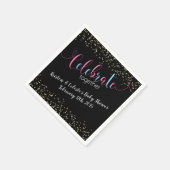 Chalkboard Baby kombiniert Freundesfeier Serviette (Ecke)