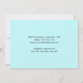 Chalkboard Babydusche Einladung 2 - Blue (Rückseite)