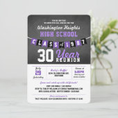 Chalkboard Banner Wiedersehen Einladungen für High (Stehend Vorderseite)