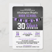 Chalkboard Banner Wiedersehen Einladungen für High (Vorderseite)