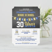 Chalkboard Banner Wiedersehen Einladungen für High (Stehend Vorderseite)