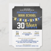 Chalkboard Banner Wiedersehen Einladungen für High (Vorderseite)