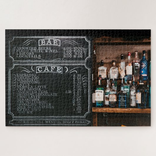 Chalkboard Bar Menu Puzzle (Horizontal)
