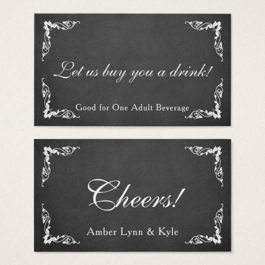 Chalkboard, bearbeitbarer Text und Skript, Trinkka (Vorne & Hinten)