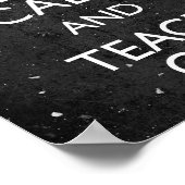 Chalkboard Behalte Ruhe und Unterricht im Klassenz Poster (Ecke)