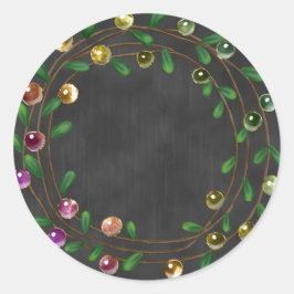 Chalkboard Berry Wreath Sticker