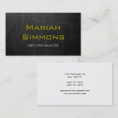 Chalkboard Beruflich White Contemporary Manager Visitenkarte (Vorne/Hinten)