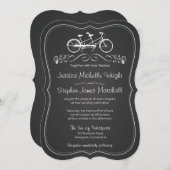 Chalkboard Bicycle for Two Wedding Einladungen (Vorne/Hinten)