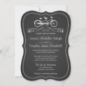 Chalkboard Bicycle for Two Wedding Einladungen (Vorderseite)