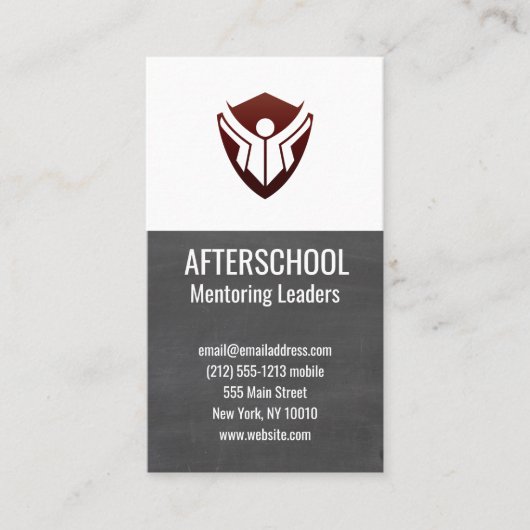 Chalkboard-Bildung-Logo Visitenkarte (Vorderseite)