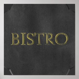 CHALKBOARD BISTRO SIGN RESTAURANT GRAPHIC LOGO ICO POSTER