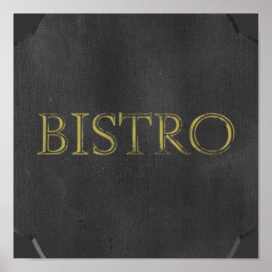 CHALKBOARD BISTRO SIGN RESTAURANT GRAPHIC LOGO ICO POSTER (Vorne)