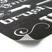 Chalkboard Bitte Putz dir ein Zahnpflaster Poster (Ecke)