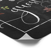 Chalkboard Bitte Unterschreiben Sie unser Gästebuc Poster (Ecke)