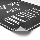Chalkboard Bitte unterschreiben Sie unser Gästebuc Poster (Ecke)