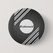 Chalkboard Blackboard Bridesmaid Button (Vorderseite)