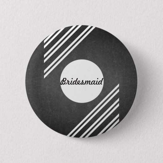 Chalkboard Blackboard Bridesmaid Button (Vorderseite)