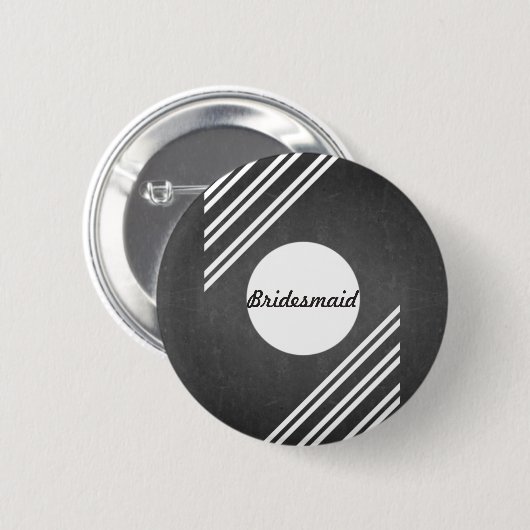 Chalkboard Blackboard Bridesmaid Button (Vorne & Hinten)
