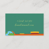 Chalkboard Blackboard Zuhause Tutor Lehrer lernen Visitenkarte (Rückseite)