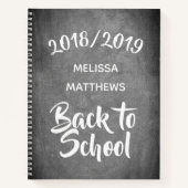 Chalkboard Blick zurück in die Schulnoten oder Ihr Notizblock (Vorderseite)