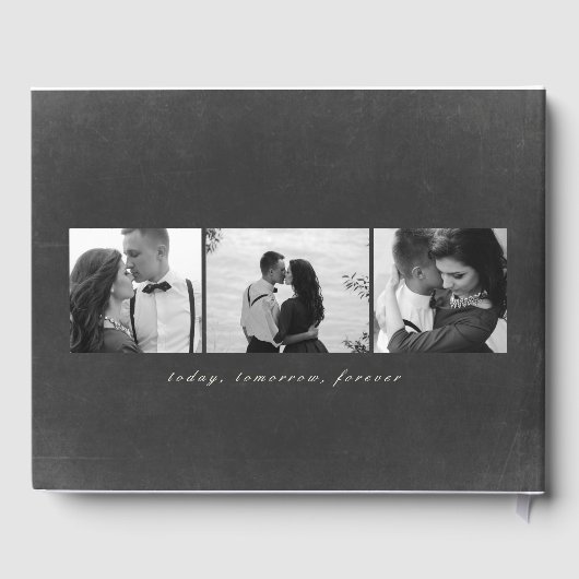 Chalkboard Bloom Wedding Gästebuch (Rückseite)