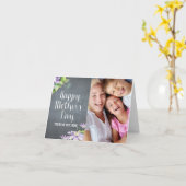 Chalkboard BloomMothers Day Foto-Karte Karte (Gelbe Blume)