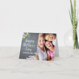 Chalkboard BloomMothers Day Foto-Karte Karte