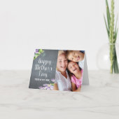 Chalkboard BloomMothers Day Foto-Karte Karte (Vorderseite)