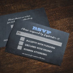 Chalkboard Blue Bar Mitzvah RSVP Card mit Entree<br><div class="desc">Diese rustikalen RSVP Karten sind perfekt für jede Bar Mitzvah Feier. Jede Textzeile ist vollständig anpassbar, um genau zu sagen, was Sie gewollt haben! Mit dem Text auf der Rückseite können Sie einen Eintrag auswählen (kann vollständig angepasst werden) Matching Produkte, die in der Chalkboard Blue Bar Mitzvah Collection erhältlich sind....</div>