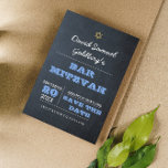Chalkboard Blue Bar Mitzvah Save the Date Card Einladung<br><div class="desc">Diese Chalkboard Blue Bar Mitzvah Collection wurde zur Koordination mit der gesamten Chalkboard Blue Card konzipiert und verkünden Ihre Veranstaltung stilvoll. Jedes Feld ist vollständig anpassbar,  um genau zu sagen,  was Sie gewollt haben!</div>
