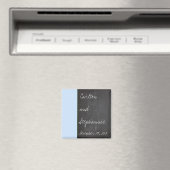 Chalkboard Blue Gastgeschenk Hochzeit Magnet (In Situ (Geschirrspüler))