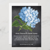 CHALKBOARD BLUE HYDRANGEA PERSONALISIERT WEDD INV EINLADUNG (Vorne/Hinten)