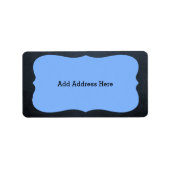 Chalkboard Blue Medallion Adressetiketten (Vorne)