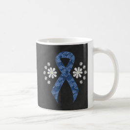 Chalkboard Blue Paisley Ribbon Kaffeetasse