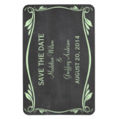 Chalkboard blüh das Datumsfenster, Grün Magnet (Vertikal)