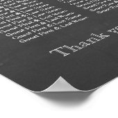 Chalkboard Blühend und wirbelnde Sitzkarte Poster (Ecke)