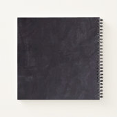 Chalkboard Botanical Lila Blue Wedbook Notizblock (Rückseite)