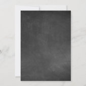 Chalkboard & Botanische Feier mit US-Empfang Einladung (Rückseite)