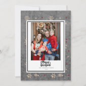 Chalkboard botanischen Rahmen Frohe Weihnachten (Vorderseite)