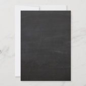 Chalkboard Boy Elephant Baby Dusche per Mail Einladung (Rückseite)