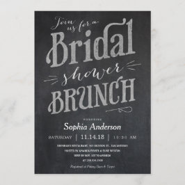 Chalkboard Brautparty Brunch Einladungen