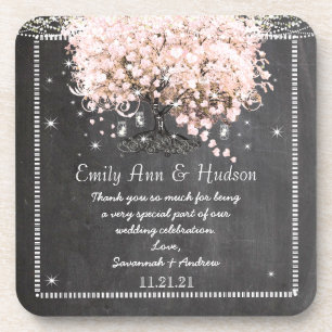 Chalkboard Bride & Groom Wedding Untersetzer