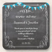 Chalkboard Bride & Groom Wedding Untersetzer (Vorderseite)