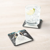 Chalkboard Bride & Groom Wedding Untersetzer (Rechte Seite)