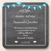 Chalkboard Bride & Groom Wedding Untersetzer (Vorderseite)