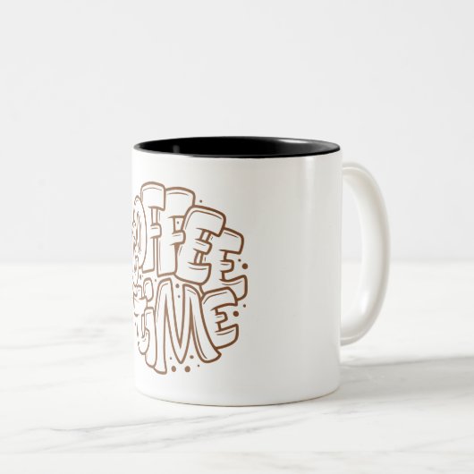 Chalkboard Briefing Kaffeezeit Minimale Tasse (VorderseiteRechts)