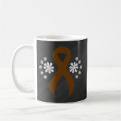 Chalkboard Brown Awareness Ribbon Kaffeetasse (Links)