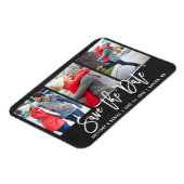 Chalkboard Brush Script 3 Foto Save the Date Magnet (Linke Seite)