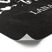 Chalkboard Brush Script Welcome Poster (Ecke)