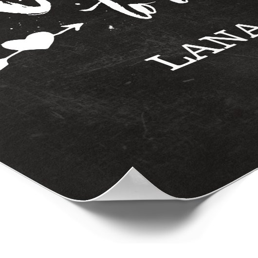 Chalkboard Brush Script Welcome Poster (Ecke)